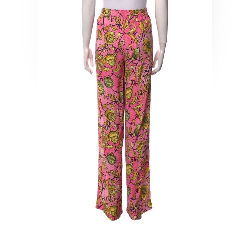 Floral Pink Wide Legz Women's Pants